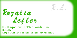 rozalia lefler business card